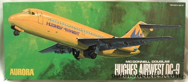 Aurora 1/72 McDonnell Douglas DC-9 Series 10 Hughes Airwest, 386 plastic model kit